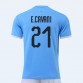 Uruguay Edinson Cavani 21 VM 2022 Hemma Fotbollströjor Kortärmad
